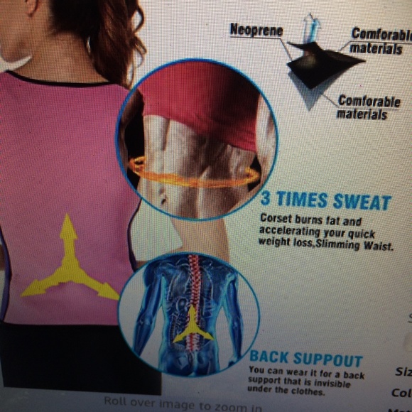 NWOT Women Neoprene Sauna Vest Weight Loss Body Shaper Waist Trainer with Zipper - Picture 3 of 6